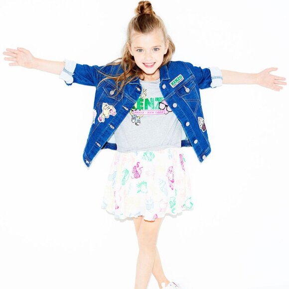 Kenzo T-shirt Dress with soft flared skirt / 10 US or 140 EU - Picture 2 of 8